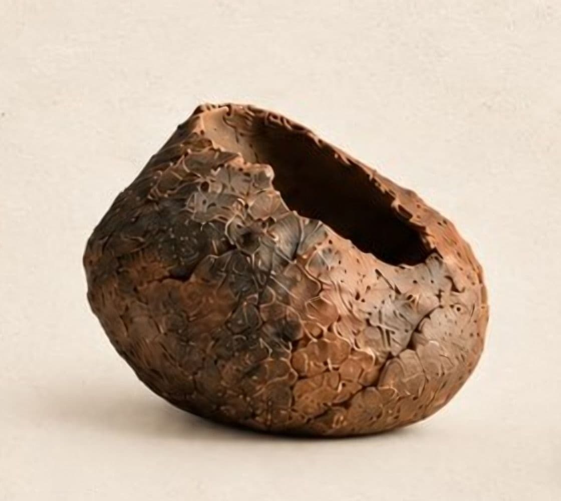 Earth Memory — Small vessel, iron-red