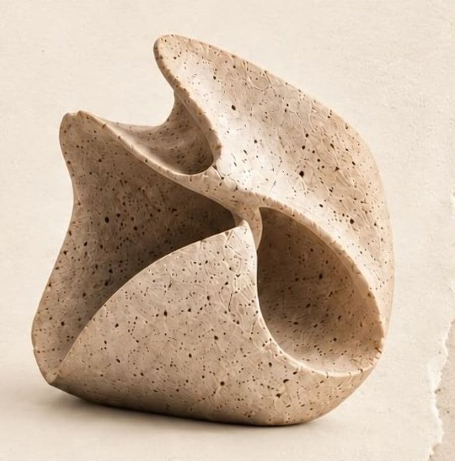 Folded Terrain — Pale terracotta, folded slab